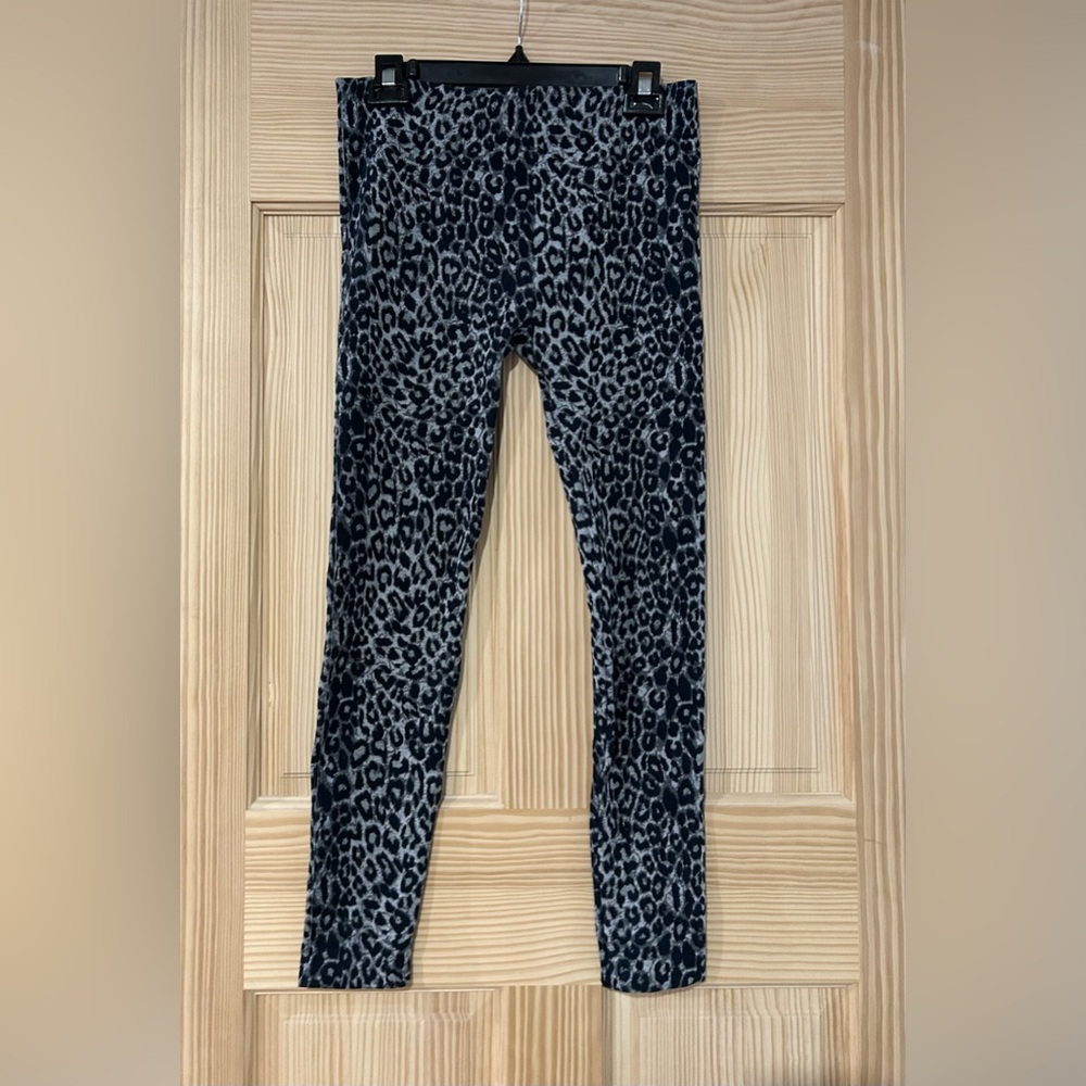 Minicci Charcoal and Black Leopard Print Leggings